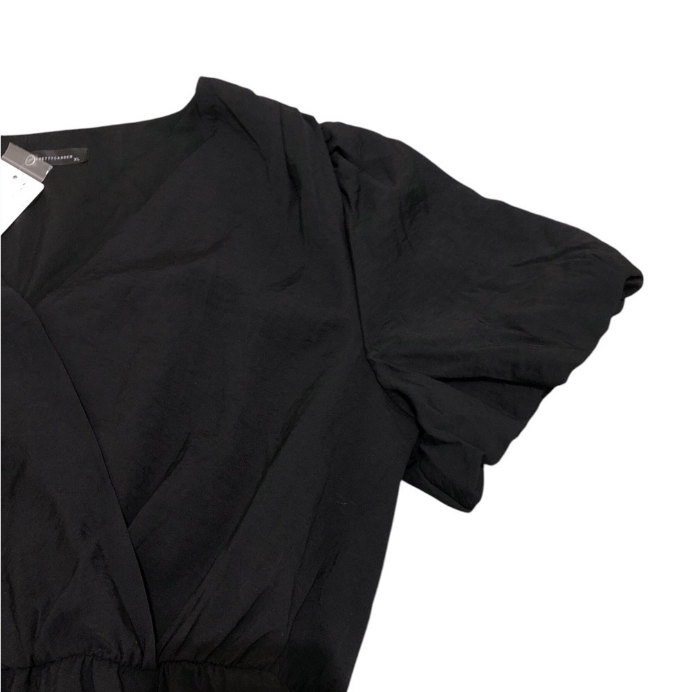 PrettyGarden Women’s Bubble Hem Dress XL Black Bell Puff Sleeve Boho Chic NWT - Picture 8 of 10